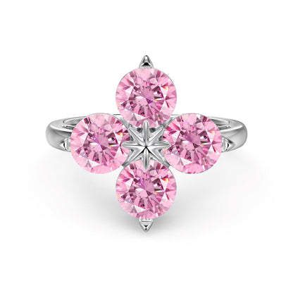 [Solara Jewelry]Four-Leaf Clover Eight-Pointed Star Ring