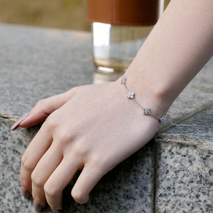 [Solara Jewelry]Four-Leaf Clover Hollow Butterfly Bracelet