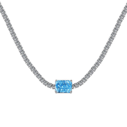 [Solara Jewelry]2.0 carat Ornate Emerald Cut Necklace