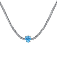 [Solara Jewelry]1.0 carat Unique Pear Cut Tennis Necklace