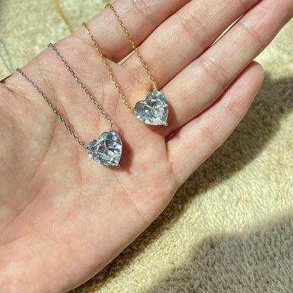 [Solara Jewelry]6.0 carat Radiant Heart Shape Necklace