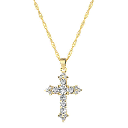 [Solara Jewelry]Delicate Cross Shape Necklace