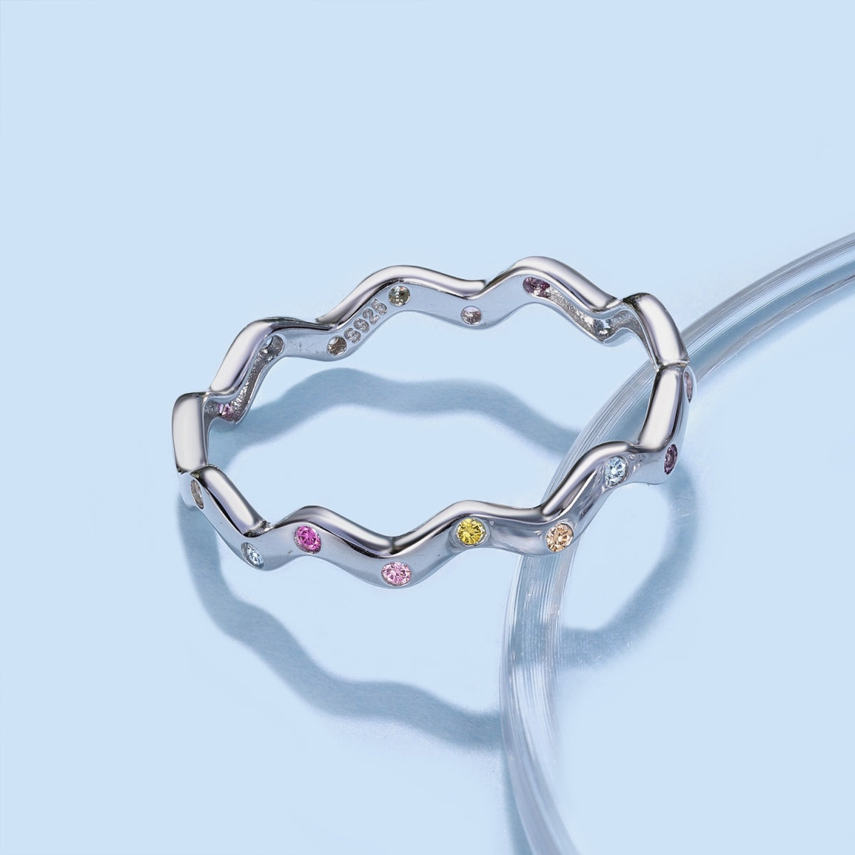 [Solara Jewelry]Ornate Vibrant Round Cut Daily Ring
