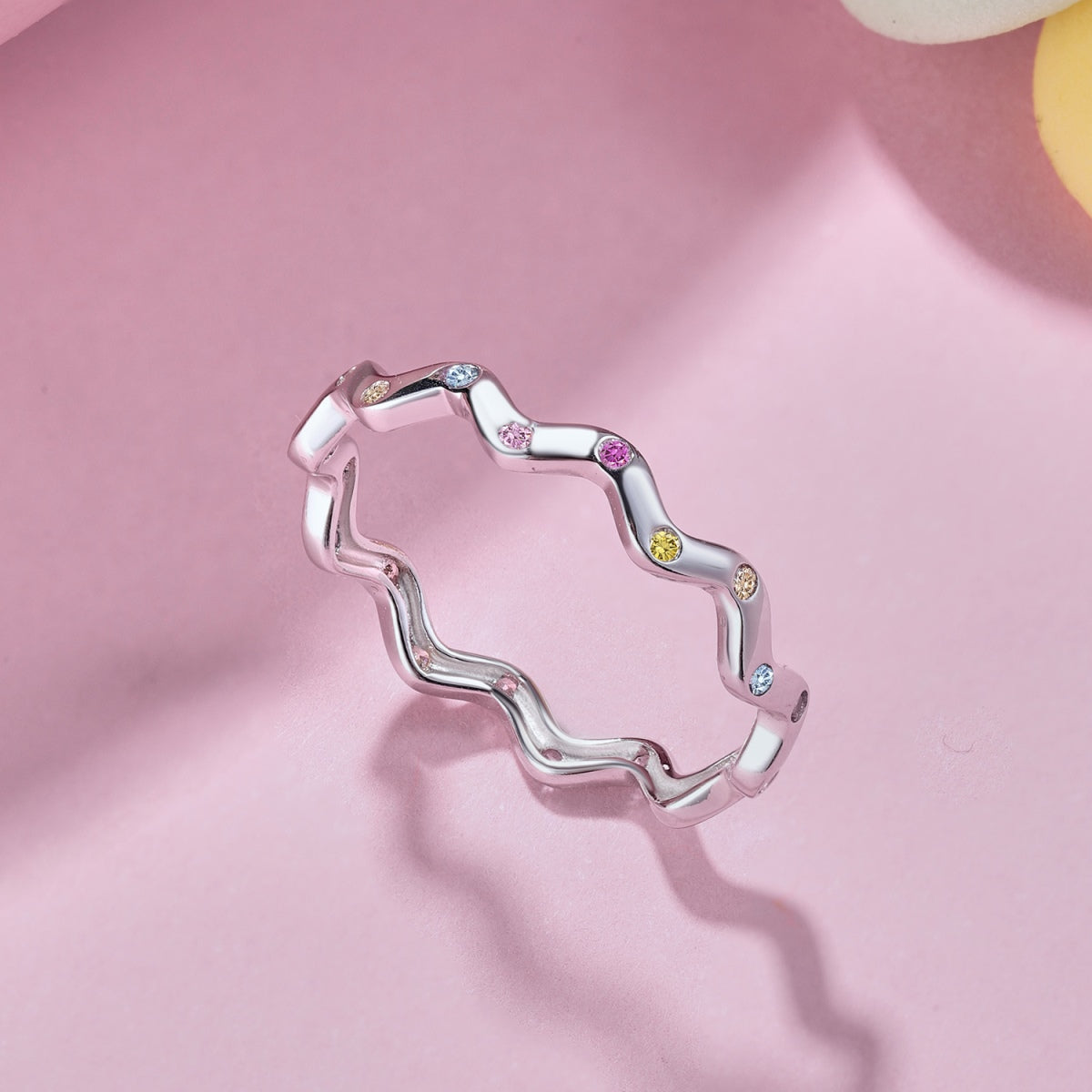 [Solara Jewelry]Ornate Vibrant Round Cut Daily Ring