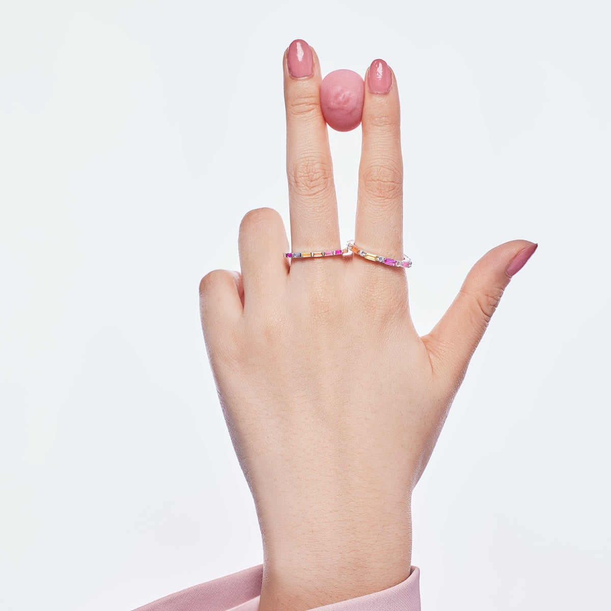 [Solara Jewelry]Exquisite Multicolored Emerald Cut Daily Ring