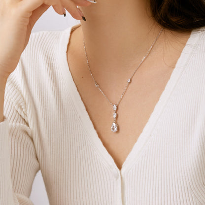 [Solara Jewelry]Dazzling Pear Cut Necklace