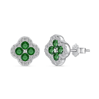 [Solara Jewelry]Four-Leaf Clover Flower Shaped Earrings