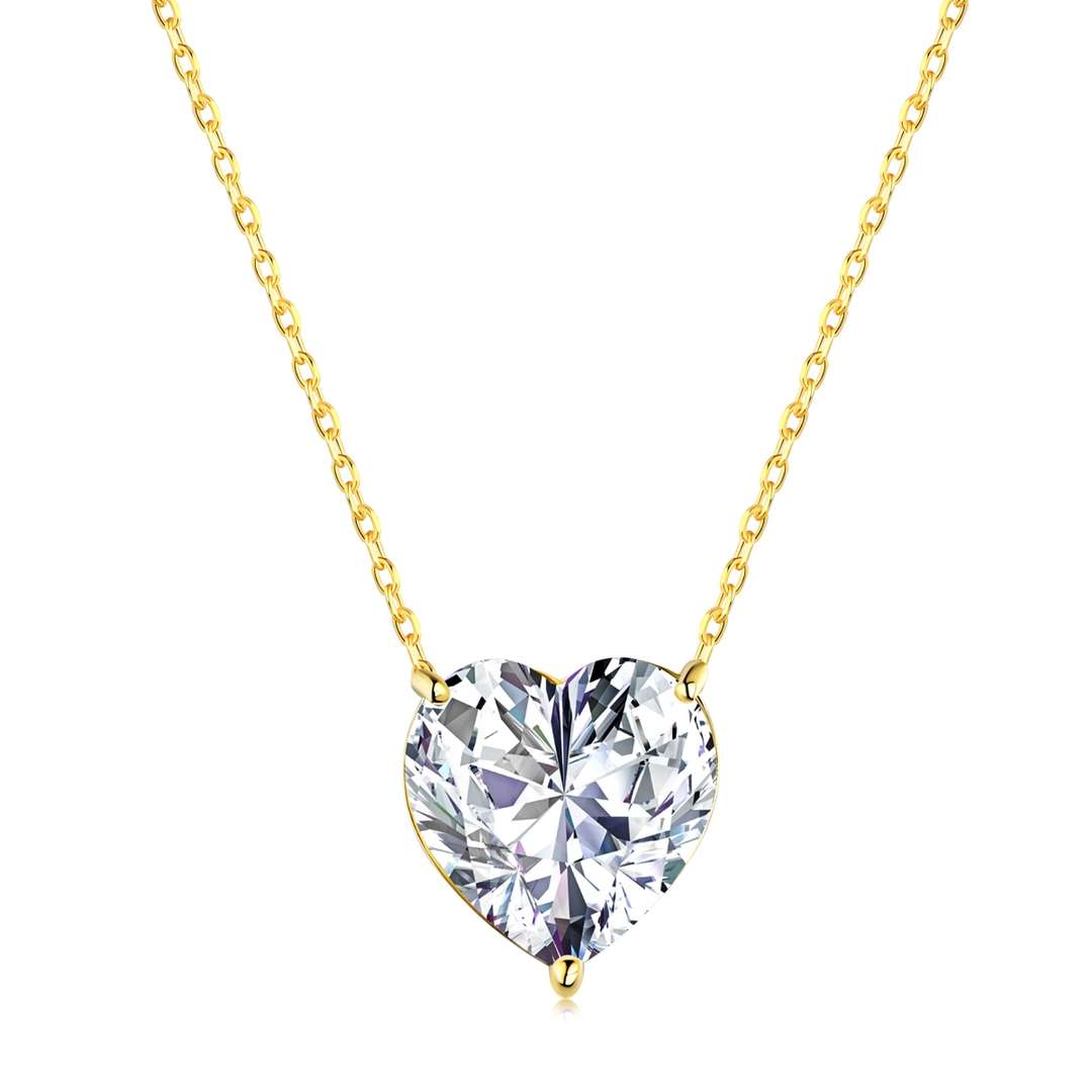 [Solara Jewelry]6.0 carat Radiant Heart Shape Necklace