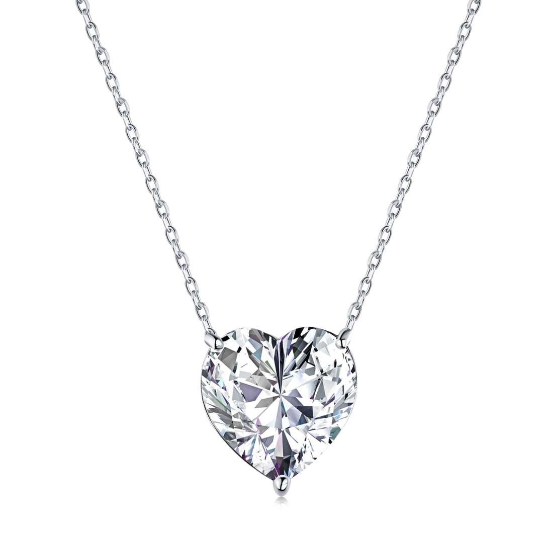 [Solara Jewelry]6.0 carat Radiant Heart Shape Necklace