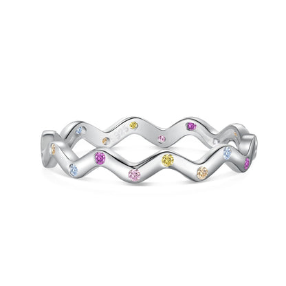 [Solara Jewelry]Ornate Vibrant Round Cut Daily Ring