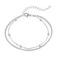 [Solara Jewelry]Zartes Perlenarmband mit Doppellagen-Design