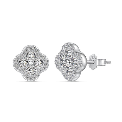 [Solara Jewelry]Four-Leaf Clover Flower Shaped Earrings