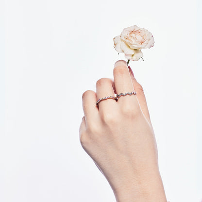 [Solara Jewelry]Ornate Vibrant Round Cut Daily Ring