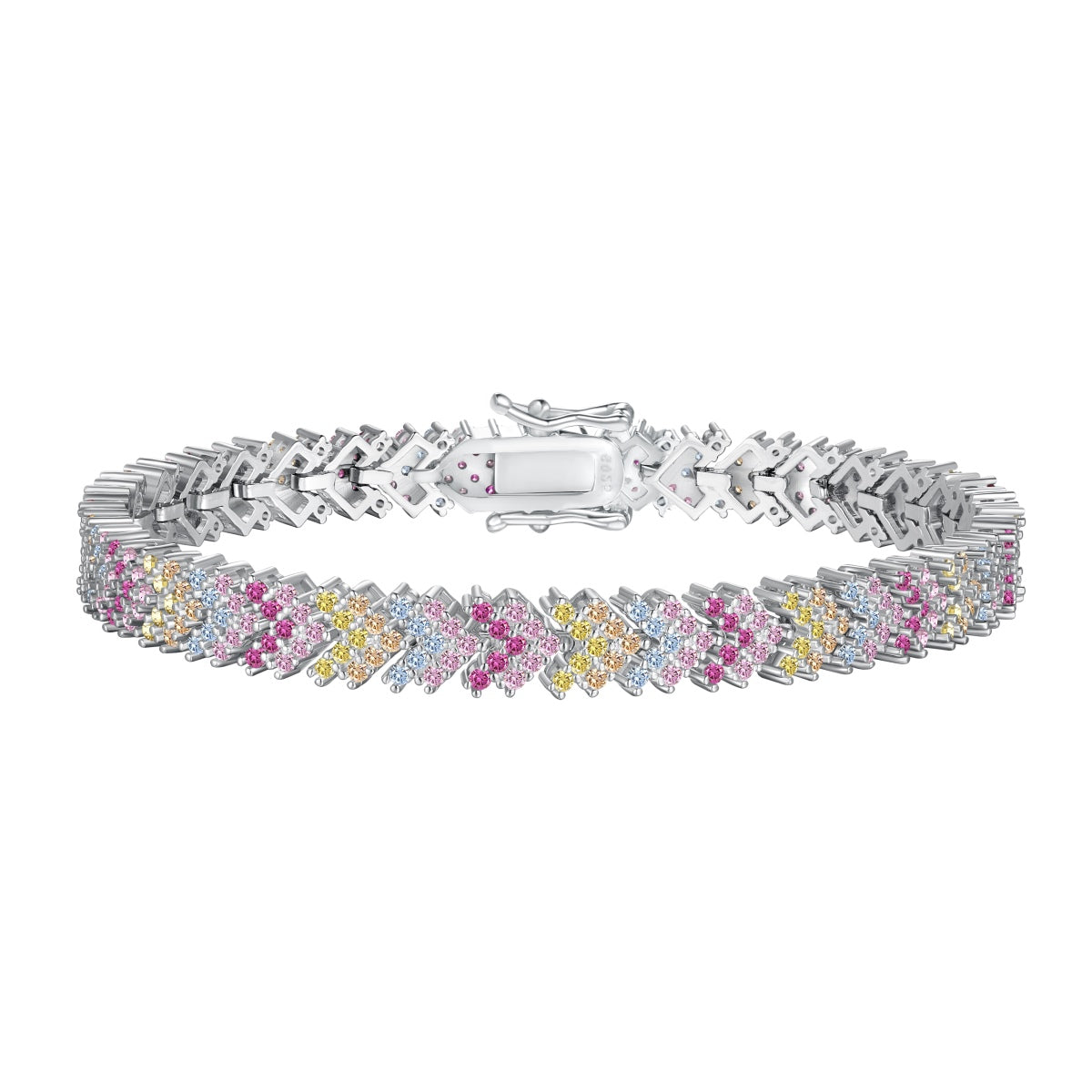 [Solara Jewelry]Ornate Sparkling Round Cut Party Bracelet