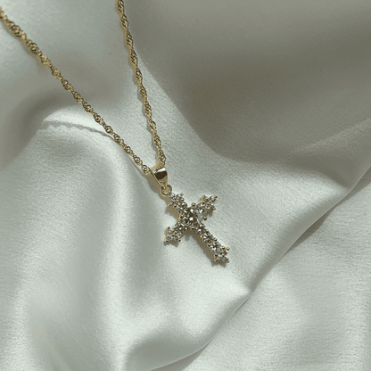[Solara Jewelry]Delicate Cross Shape Necklace