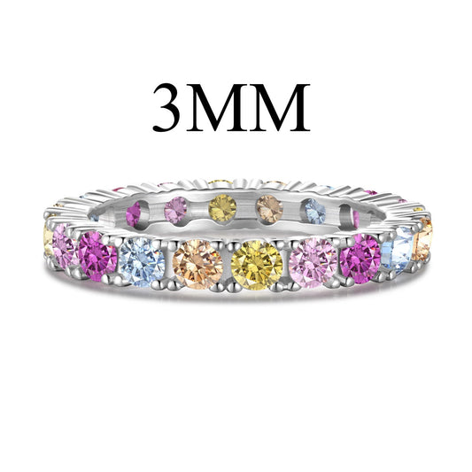 [Solara Jewelry]Dazzling Lustrous Round Cut Tennis Ring