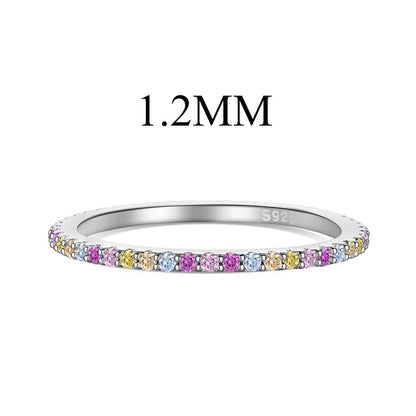 [Solara Jewelry]Ornate Colorful Round Cut Tennis Ring