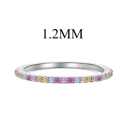 [Solara Jewelry]Ornate Colorful Round Cut Tennis Ring