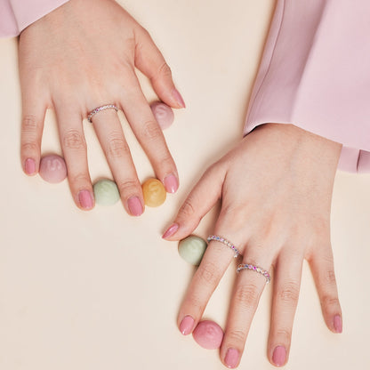 [Solara Jewelry]Unique Scintillating Round Cut Daily Ring