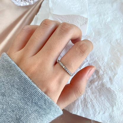[Solara Jewelry]Delicate Sparkling Round Cut Daily Ring