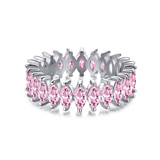 [Solara Jewelry]Gorgeous Marquise Cut Tennis Ring