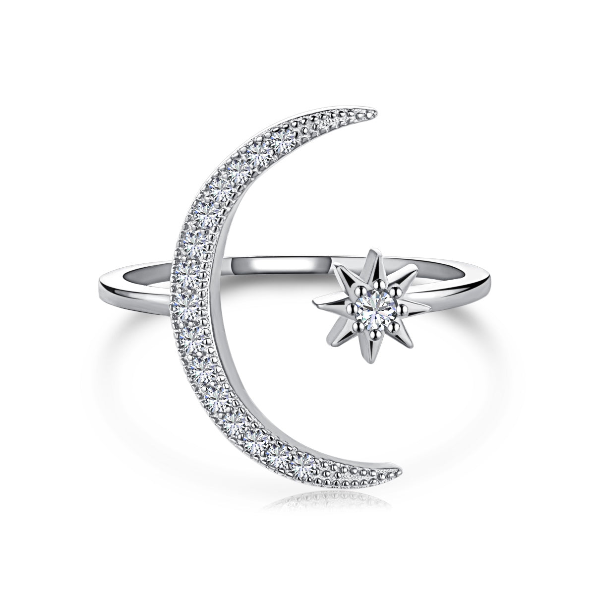 [Solara Jewelry]Eternity Moon & Star Ring