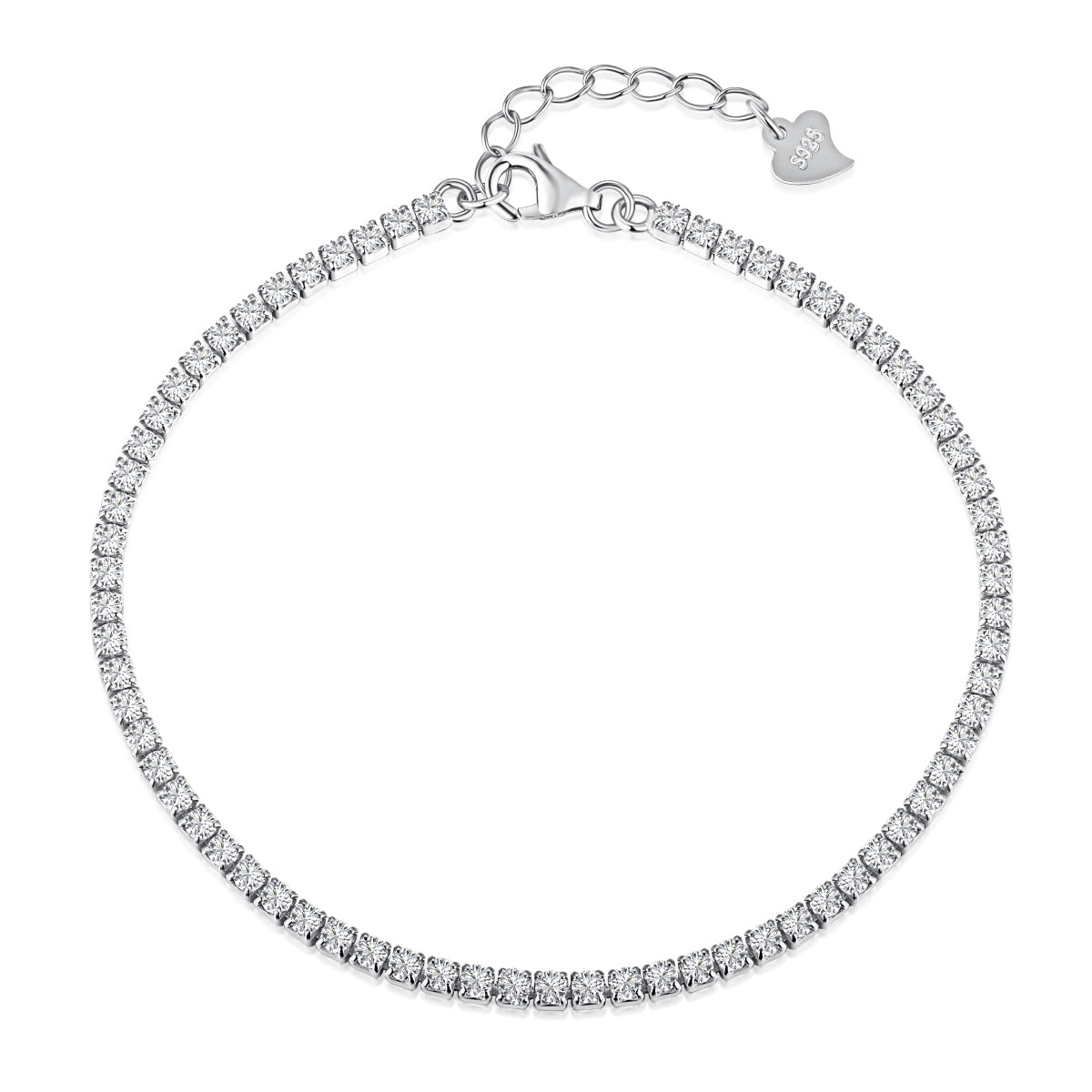 [Solara Jewelry]Radiant Shinning Princess Cut Tennis Bracelet