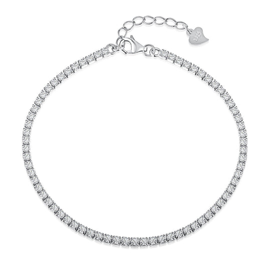 [Solara Jewelry]Radiant Shinning Princess Cut Tennis Bracelet