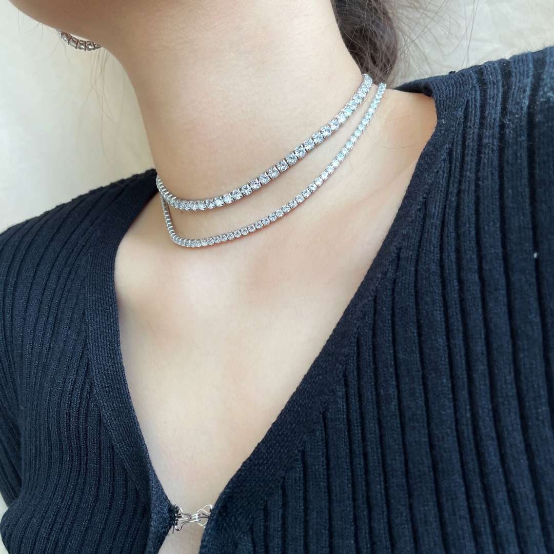 [Solara Jewelry]Elegant Tennis Chain Necklace