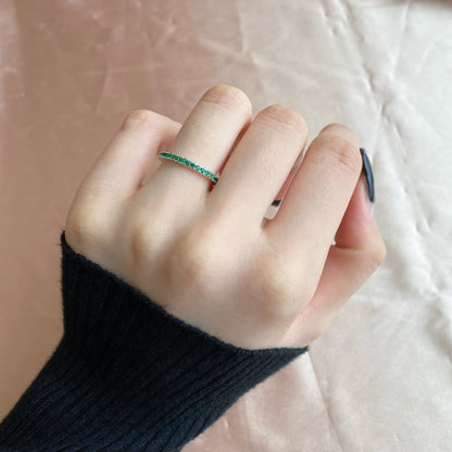 [Solara Jewelry]Delicate Sparkling Round Cut Daily Ring
