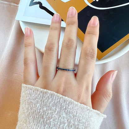 [Solara Jewelry]Delicate Sparkling Round Cut Daily Ring