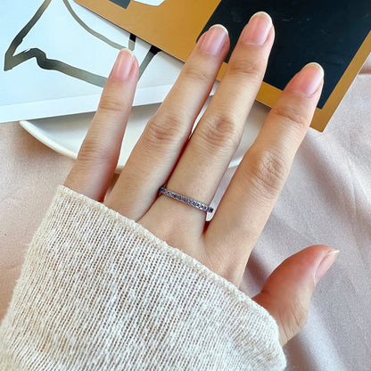[Solara Jewelry]Delicate Sparkling Round Cut Daily Ring