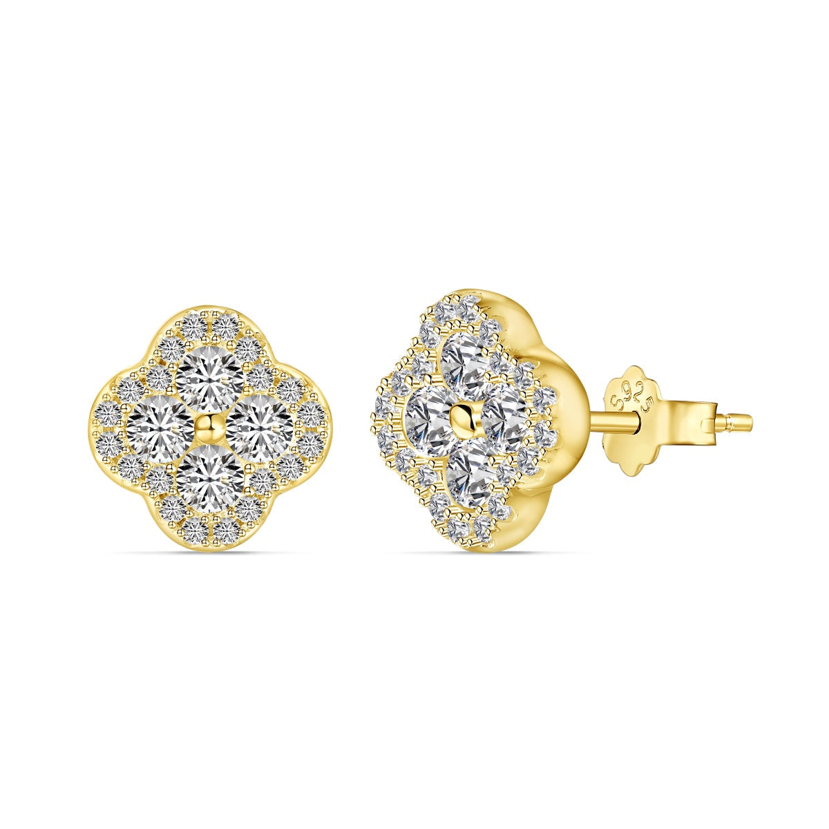 [Solara Jewelry]Four-Leaf Clover Flower Shaped Earrings