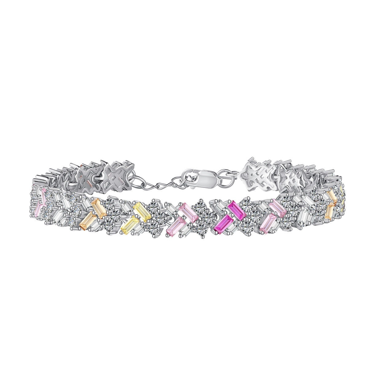 [Solara Jewelry]Dazzling Unique Multi Shape Daily Bracelet