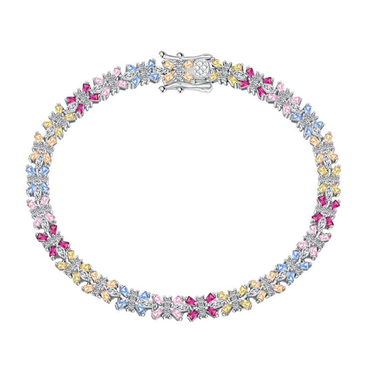 [Solara Jewelry]Radiant Colorful Emerald Cut Party Bracelet