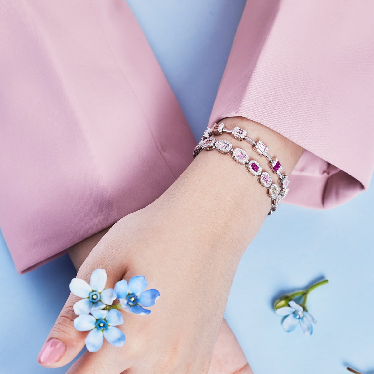 [Solara Jewelry]Dainty Charming Emerald Cut Daily Bracelet