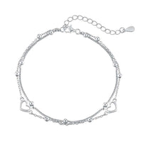 [Solara Jewelry]Dainty Double Layer Love Heart Bracelet