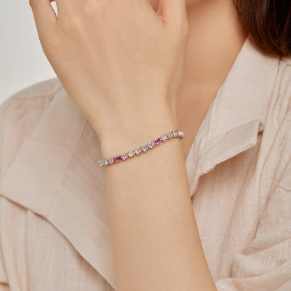 [Solara Jewelry]Delicate Colorful Emerald Cut Party Bracelet