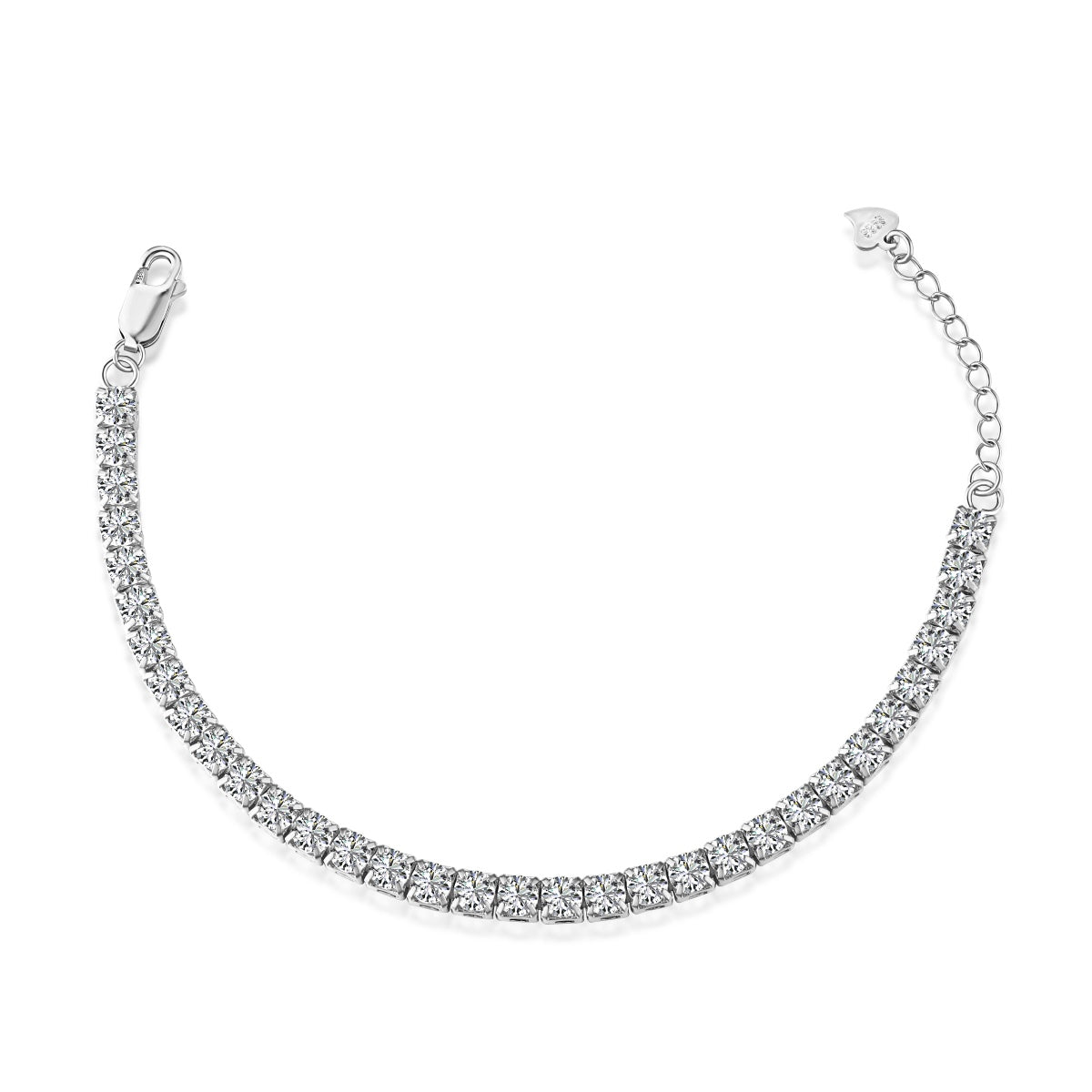 [Solara Jewelry]Sparkling Radiant Princess Cut Tennis Bracelet
