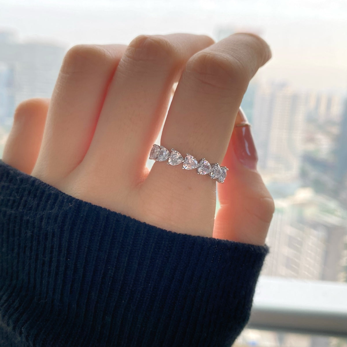 [Solara Jewelry]0.25 Carat Radiant Romance Heart Cut Lover Ring