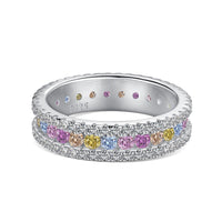 [Solara Jewelry]Delicate Colorful Round Cut Daily Ring