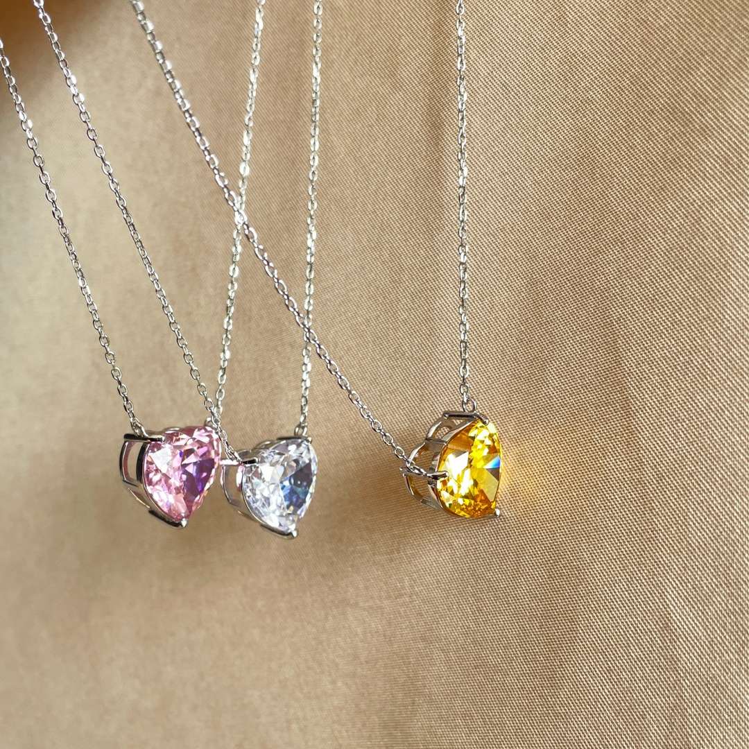 [Solara Jewelry]6.0 carat Radiant Heart Shape Necklace