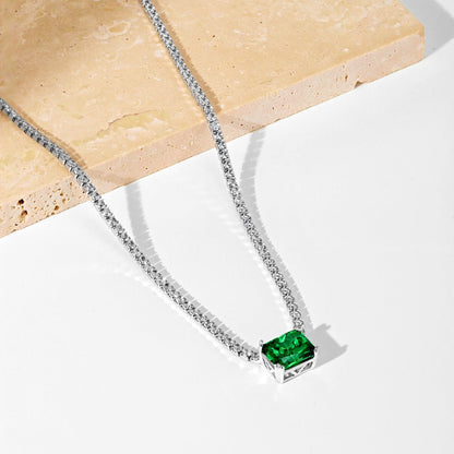 [Solara Jewelry]4.0 Carat Elegant Radiant Cut Necklace