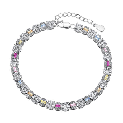 [Solara Jewelry]Dazzling Radiant Multi Cut Daily Bracelet