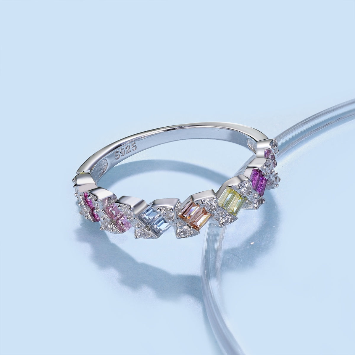 [Solara Jewelry]Delicate Vibrant Emerald Cut Daily Ring