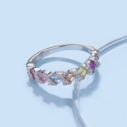 [Solara Jewelry]Delicate Vibrant Emerald Cut Daily Ring