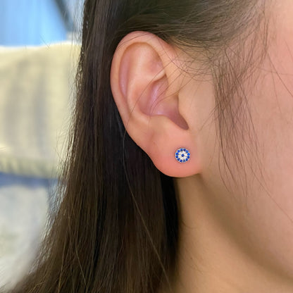 [Solara Jewelry]Devil's Eye Ear Bone Nail Earrings