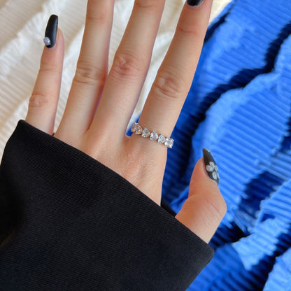 [Solara Jewelry]0.25 Carat Radiant Romance Heart Cut Lover Ring