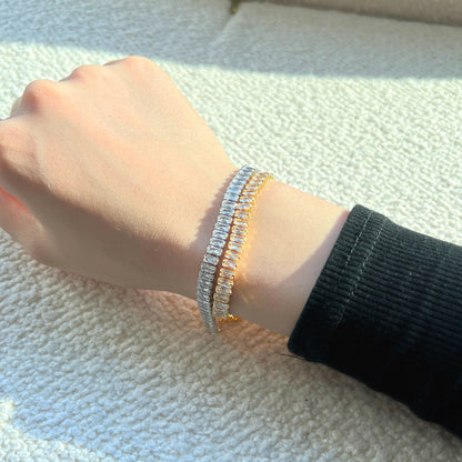 [Solara Jewelry]Exquisite Emerald Cut Daily Bracelet