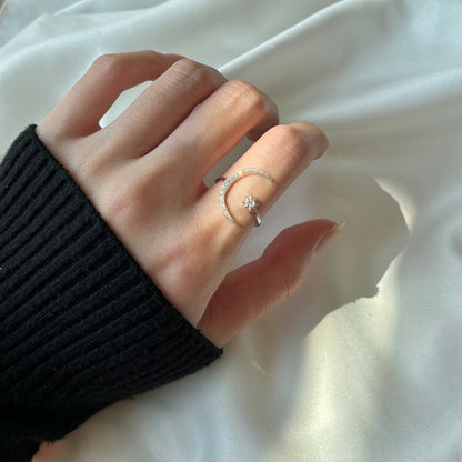 [Solara Jewelry]Eternity Moon & Star Ring
